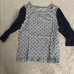 artist collection mixed media 3/4 sleeve tshirt
